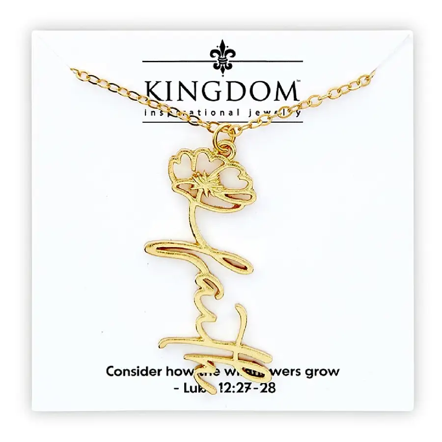 Necklace Wildflower faith
