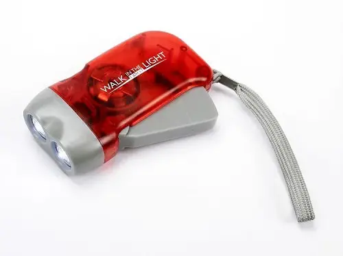 Zaklamp walk in the light rood 11cm