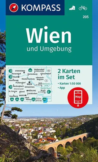 Kompass WK205 Wien und Umgebung / Wenen