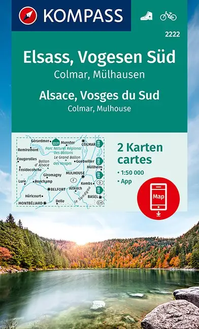 Kompass WK2222 Elsass, Vogesen Süd, Elzas, Vogezen Zuid