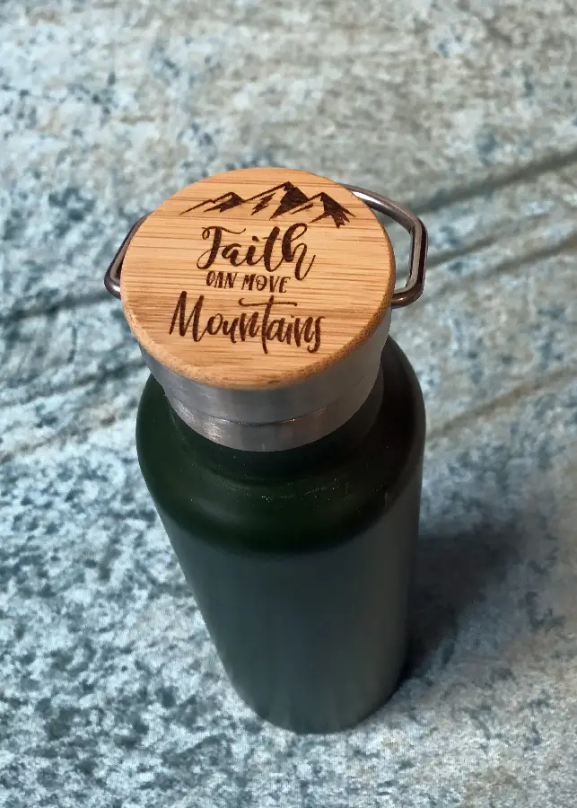 Sportbottle bamboo lid Faith move mounta