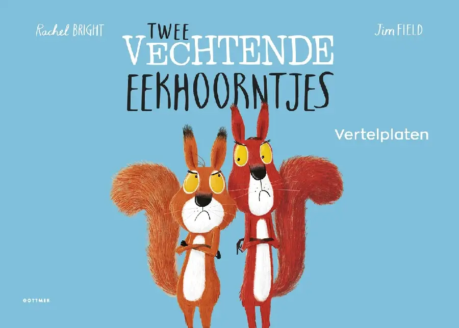 Vertelplaten Twee vechtende eekhoorntjes