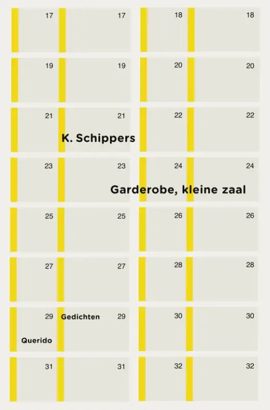 Garderobe, kleine zaal