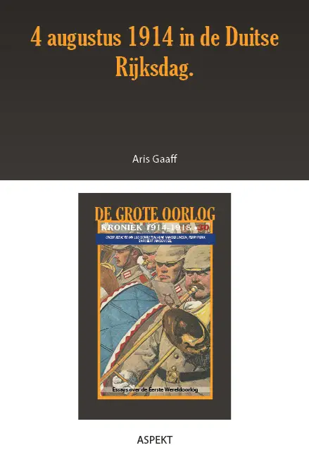 4 augustus 1914 in de Duitse Rijksdag