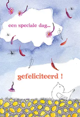 Wenskaart gefeliciteerd speciale dag
