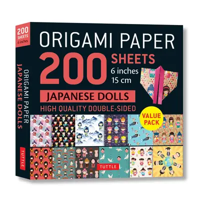 Origami Paper 200 sheets Japanese Dolls 6' (15 cm)
