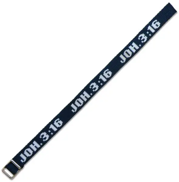 Armbandje joh 3:16 donkerblauw